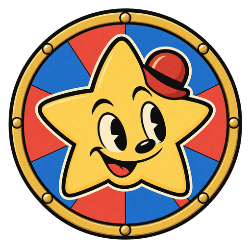Rudy red and blue roulette emblem
